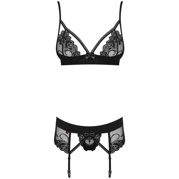 Obsessive Wonderia Schwarzes BH-Set
