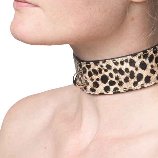 baseks Leopardenhalsband mit Kette