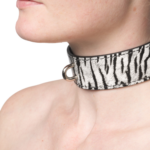 baseks Zebrahalsband mit Kette