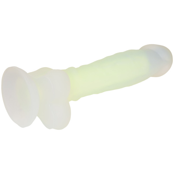 baseks Glow in the Dark Dildo Gelb mit Saugnapf 21,5 cm