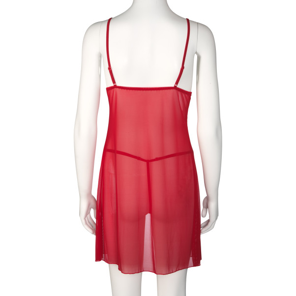 NORTIE Gro Rotes Babydoll-Set aus Spitze