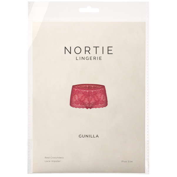 NORTIE Gunilla Schrittfreier Hipster aus roter Spitze Plus Size