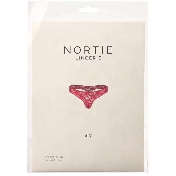 NORTIE Siv Schrittfreier String-Tanga aus roter Spitze