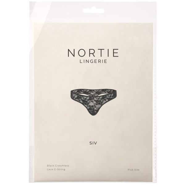 NORTIE Siv Schrittfreier String-Tanga aus Roter Spitze Plus Size