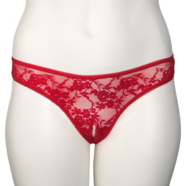 NORTIE Siv Schrittfreier String-Tanga aus Roter Spitze Plus Size