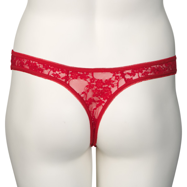 NORTIE Siv Schrittfreier String-Tanga aus Roter Spitze Plus Size