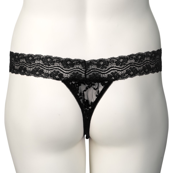 NORTIE Malin Schrittfreier Orgasmus String-Tanga mit Perlen Schwarz Plus Size