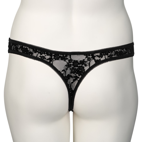 NORTIE Siv Schrittfreier String-Tanga aus Schwarzer Spitze Plus Size