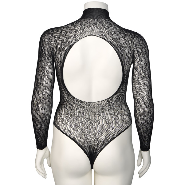 NORTIE Oda Black Leopard Schrittfreier Body Plus Size