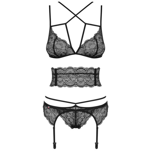 Obsessive Frivolla BH- und Strumpfhalter-Set