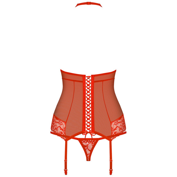 Obsessive Rotes Korsage-Set