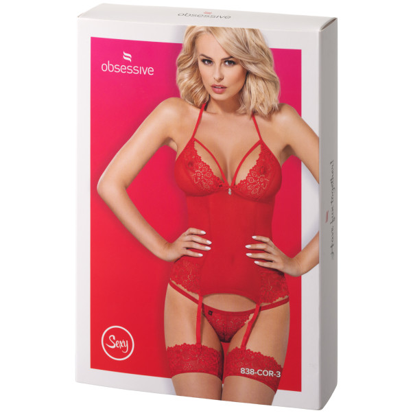Obsessive Rotes Korsage-Set