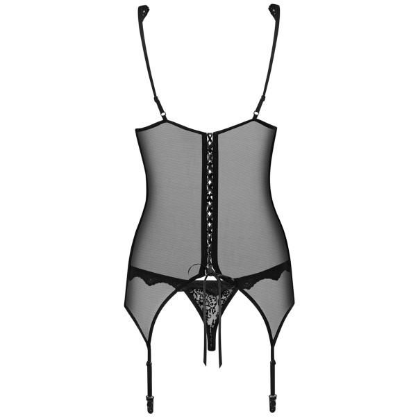 Obsessive Emperita Korsett mit Strumpfhaltern und String