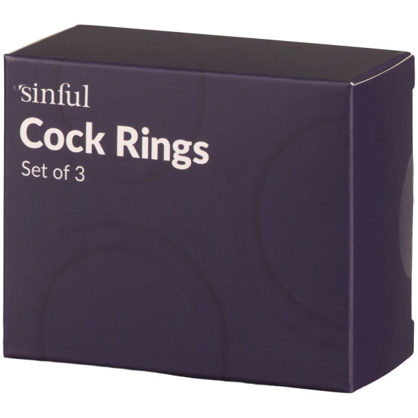 Sinful Passion Purple Penisring Set 3-tlg.