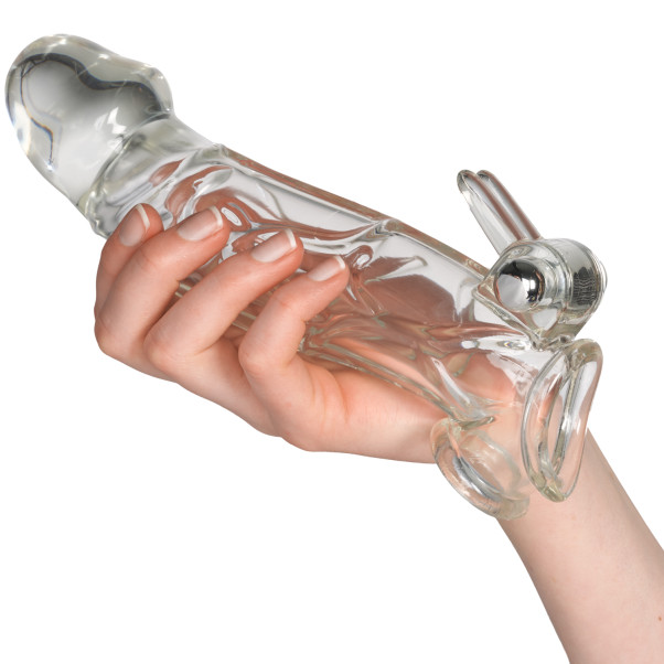You2Toys Crystal Clear Penishülle mit Vibrierenden Hasenohren