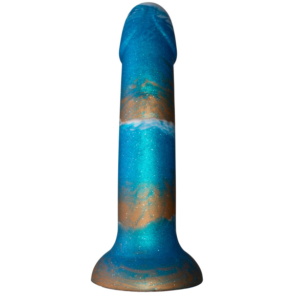 baseks Kupferblauer Silikondildo 18 cm mit Saugnapf