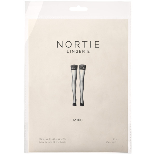 NORTIE Mint Halterlose Strümpfe mit Schleifendetails