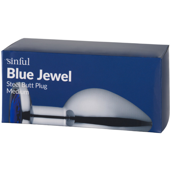 Sinful Blue Jewel Medium Metall Analplug