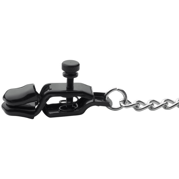 Mister B Pinch Battery Clamps Adjustable with Chain Black
