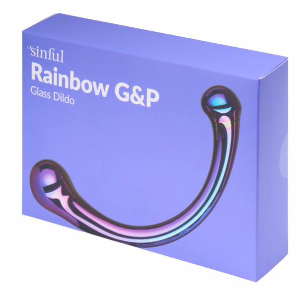 Sinful Rainbow G&P Glasdildo 17 cm