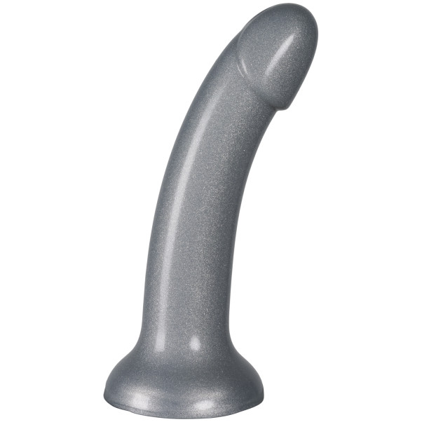 baseks Glitzernder Silikon-Dildo in Silber 18 cm