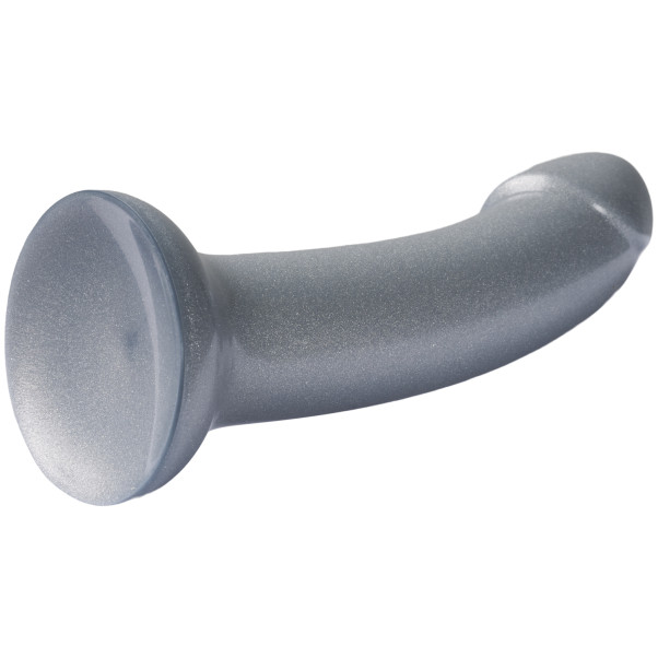 baseks Glitzernder Silikon-Dildo in Silber 18 cm