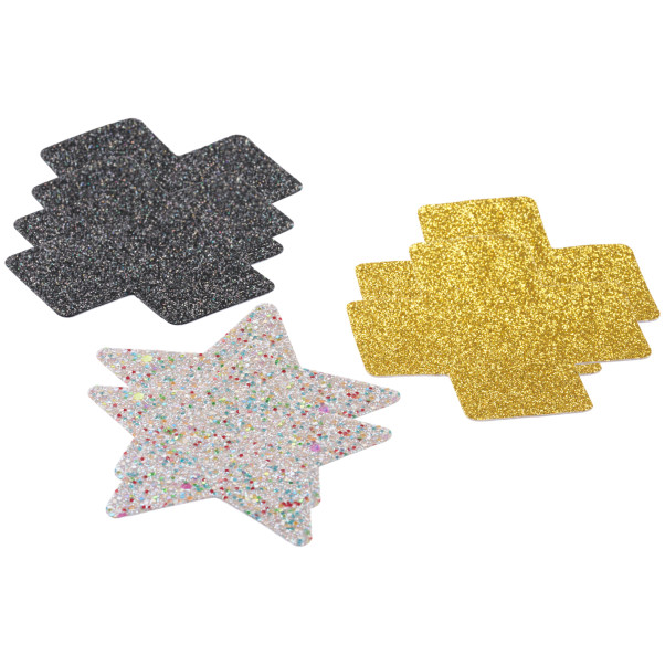 baseks Glitter Nipple Covers 3 set