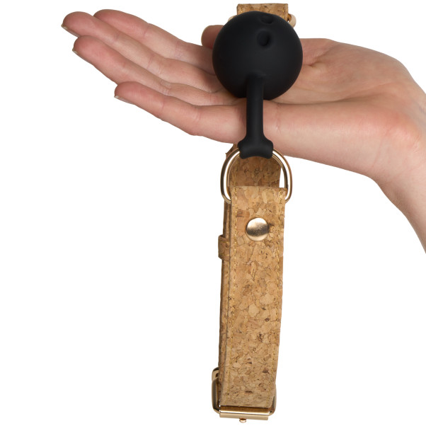Vegan Fetish Ballknebel mit Korkriemen