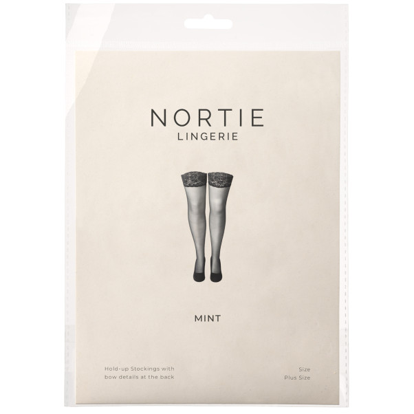 NORTIE Mint Halterlose Strümpfe mit Schleifendetails in Plus Size