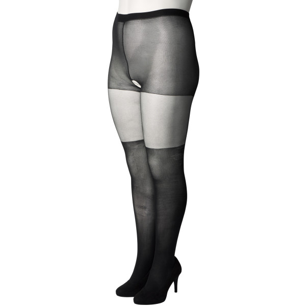 NORTIE Kvan Schrittlose Strumpfhose mit Schleifendetails in Plus Size