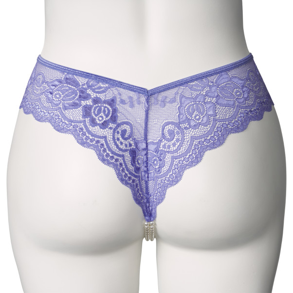 NORTIE Lavender Very Peri Höschen Ouvert mit Perlen Plus Size