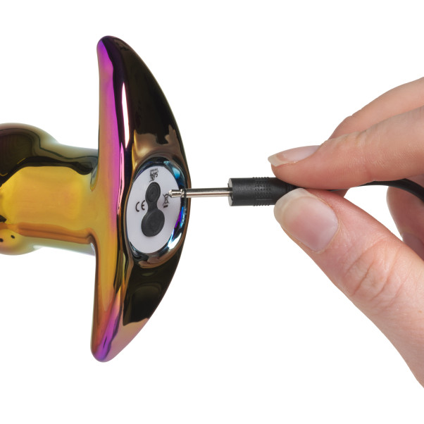 Dream Toys Glamour Glass Perlenbesetzter Analplug mit Fernsteuerung