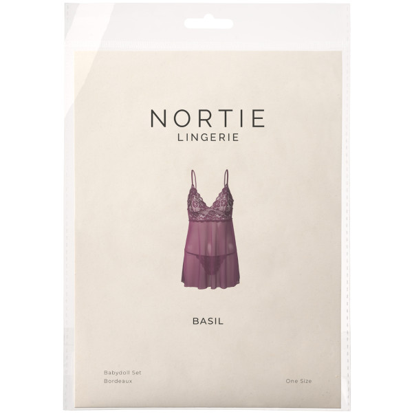 NORTIE Basil Bordeaux Babydoll Set