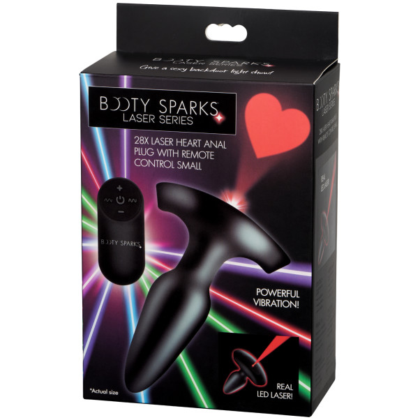 Booty Sparks Laser Series Heart Kleiner Ferngesteuerter Analplug mit LED