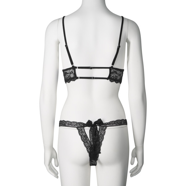 NORTIE Bay Leaf Schwarzes BH- und Tanga Set Schwarz