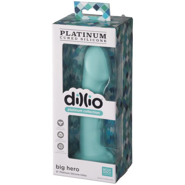 Dillio Platinum Big Hero Teal Dildo mit Saugnapf 17,2 cm