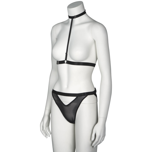 NORTIE Kinky Open Back Panty und Strap Harness Choker