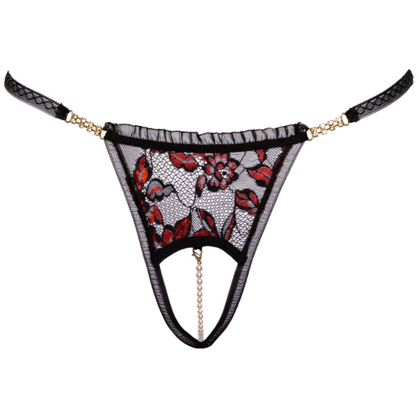 Cottelli Offener G-String mit Perlen