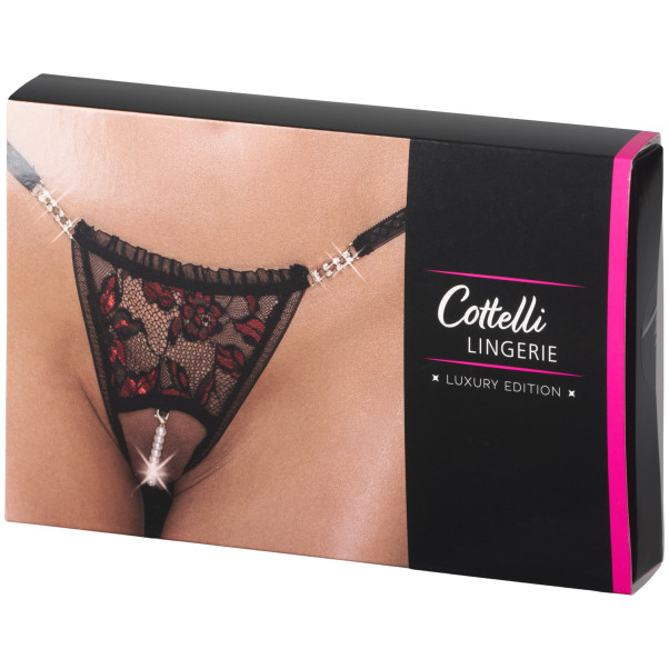Cottelli Offener G-String mit Perlen