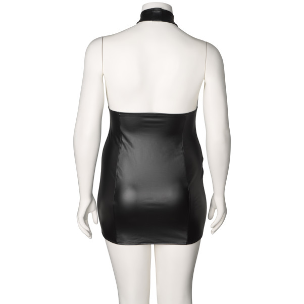 NORTIE Fetish Wetlook Neckholder-Kleid Plus Size