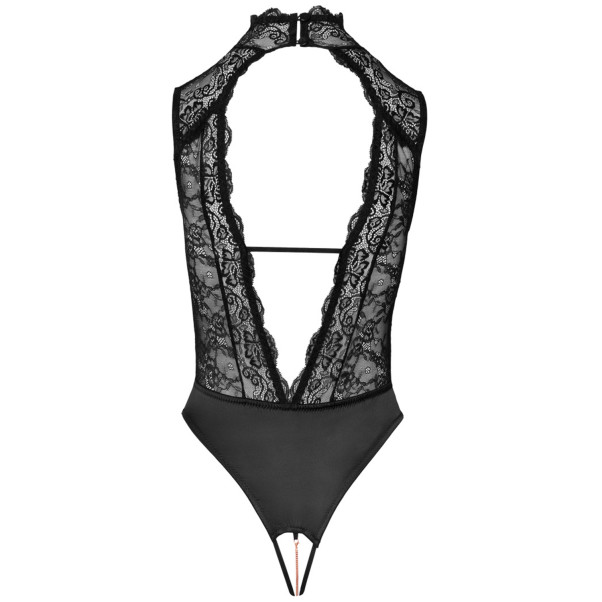 Abierta Fina Schwarzer Neckholder Body