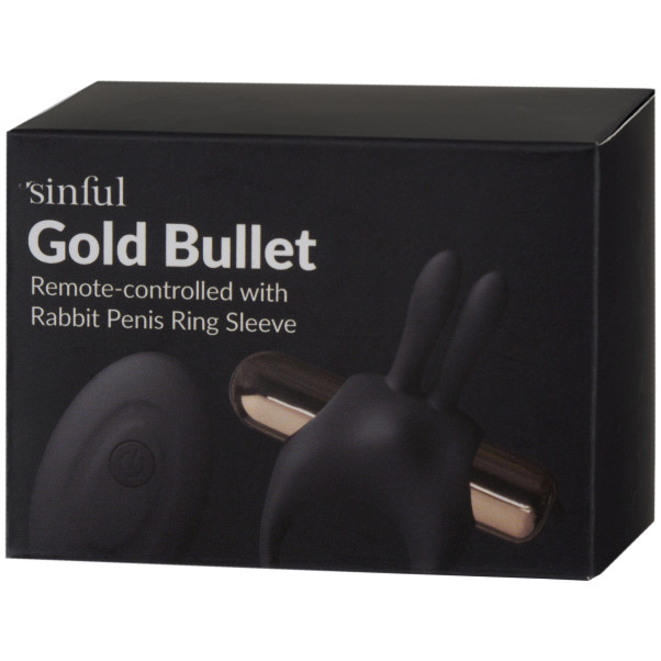 Sinful Gold Power Ferngesteuerter Bullet mit Rabbit Penisring