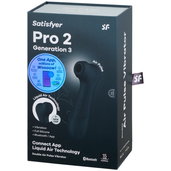 Satisfyer Pro 2 Generation 3 Liquid Air Klitorisstimulator mit App-Steuerung in Schwarz