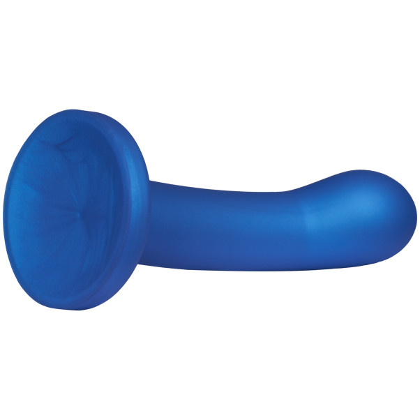 baseks G-Punkt Dildo in Metallic Blau 14,1 cm