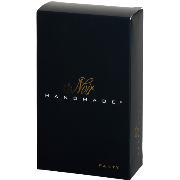 Noir Handmade Power-Wetlook-G-String mit Goldenem Verschluss