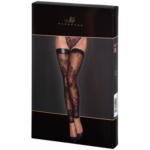 Noir Handmade Strapsstrümpfe aus Spitze