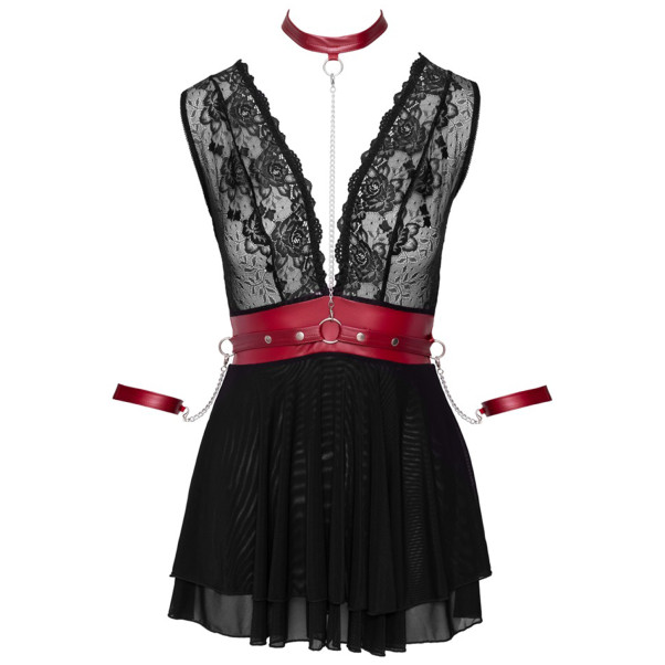 Cottelli Bondage Babydoll mit Manschetten
