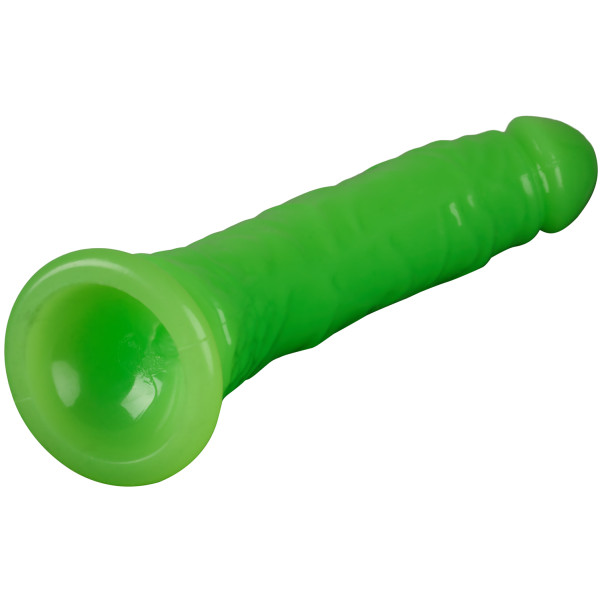 Realrock Glow in the Dark Slim Dildo mit Saugnapf 16 cm