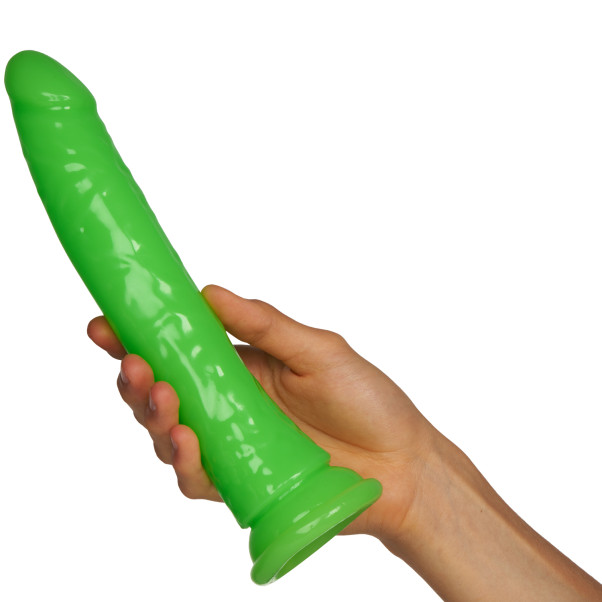 Realrock Glow in the Dark Slim Dildo mit Saugnapf 23 cm