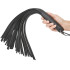 Schwarze Lederflogger 47 cm